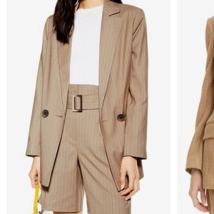 Pinstripe Blazer TOPSHOP